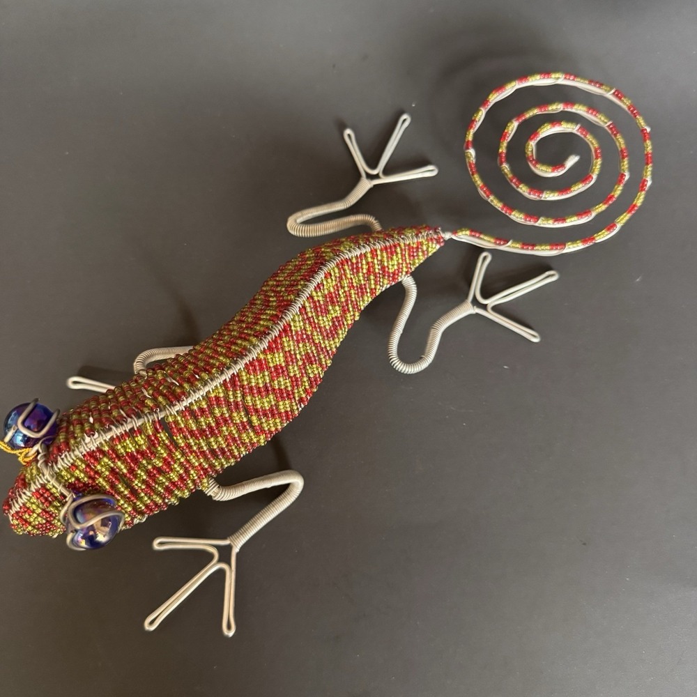 BEADWORX Grass Roots LIZARD/GECKO/CHAMELEON Handcrafted Figurine